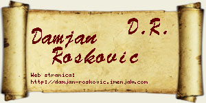 Damjan Rošković vizit kartica